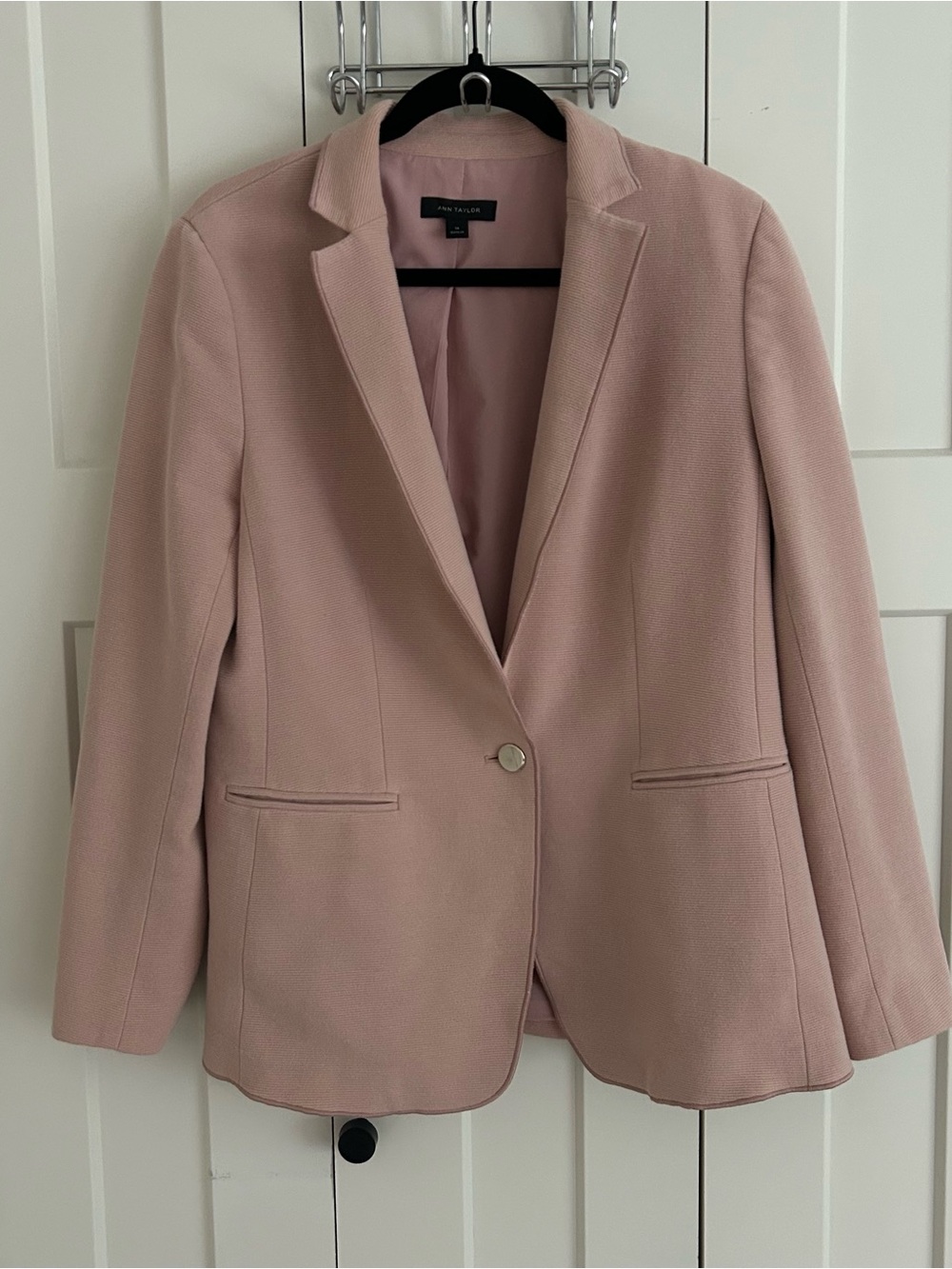 Ann Taylor Dusty Pink Single-Button Blazer - Size 14